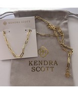 ✨Kendra Scott Courtney Paperclip Necklace Fashion Jewelry Gold New ✨ - $836.70 MXN