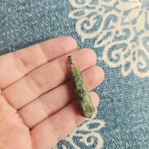 Vintage Silver Serpentine Stone Pendant - $29.99