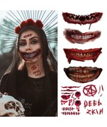 55 Sheets Scary Halloween Costumes Accessories Temporary Tattoos Fake Bl... - £13.62 GBP