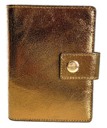 J. Crew Italian Leather Passport / Card Holder Metallic Cooper $79 Four ... - £22.94 GBP