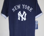 New York Yankees TRUE FAN Cooperstown Collection Jersey V-Neck Shirt Sma... - $29.67