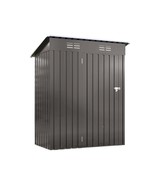 5x3 FT Gray Durable Metal Outdoor Storage Shed with Lockable Door - $3,551.53 MXN