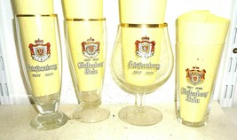 4 Furstenberg Brau Donaueschingen Vtg. German Beer Glasses - £11.59 GBP