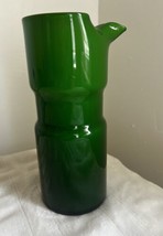 Vintage Holmegaard Sweden Green Cased Glass Cocktail Pitcher 1960s Mid C... - $111.21