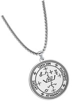 Stainless Steel Amulet Necklace Sigil of 7th Michael - £44.24 GBP