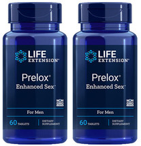 PRELOX ENHANCED SEX FOR MEN&#39;S SEXUAL SUPPORT 120 Tablets LIFE EXTENSION - $68.99
