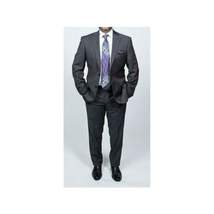 Mens DKNY 100% Wool Two Button Notch Lapel Slim fit Shark Texture 1364 Dark Gray image 12