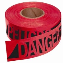 Empire Level 76-0604 500&#39;x3&quot; Reinforced Construction Grade DANGER/PELIGR... - £48.50 GBP