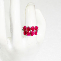 925 Sterling Silver Natural Ruby Ring Handmade Jewelry Birthstone Ring All Size - £32.34 GBP+