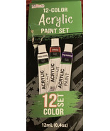 US Art Supply 12pc Acrylic Artist Paint Pigment Set 12ml Tubes - $9.32 CAD