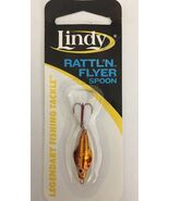 Lindy Rattl&#39;N Flyer Spoon-Techni-Glo Gold Shiner-1/8 oz FJ020-RARE-SHIPS... - $26.32 CAD