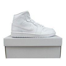 Air Jordan 1 Mid Triple White Womens Size 8 Sneakers NEW DV0991-111 - £101.49 GBP