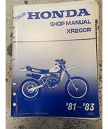 1981 1982 1983 Honda XR200R Moto Atelier Service Réparation Manuel - $1,452.26 MXN