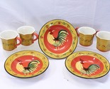 Casa Vero Rooster Rim Soup Bowls and Cups Lot of 7 - £21.14 GBP