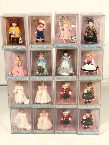 Hallmark Madame Alexander Display 12 Merry Miniatures Doll Figurines 2001 w Dups - $123.74