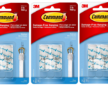 Command, Medium, Clear, Wire Toggle, 2 Hooks Pack of 3 - £12.42 GBP