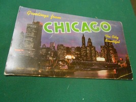Vintage Souvenir Postcard Folder &quot;Greetings from CHICAGO&quot; The City Beautiful - £7.41 GBP