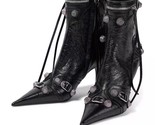 Oots for women cool metal pointed toe high heels fashion western boots women rivet thumb155 crop