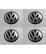 90mm (3.54in) -Set of 4x Metal stickers car wheel center cap DOMED VW 2 - $68.38 CAD