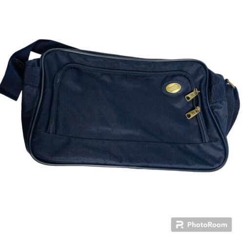American Tourister Solid Navy Zippered Top Bag with Adjustable Strap 14" - £10.72 GBP
