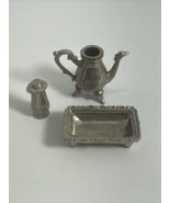 Vintage 1978 Lot of 3 Dollhouse Miniatures Serveware Imperial KG JD - $9.89