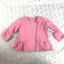 New Cuddle Bear Peach Side Zip Jacket Sz 6 Mos Infant Girls  Cotton Reta... - £9.90 GBP