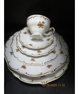 Weimar Germany fine bone china Katarina pttern dinner set 6 pcs set  c1940s - £97.38 GBP