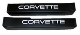 1984-1987 Corvette C4 Black With White Letters Door Sill Ease Covers - $104.89