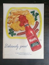 Vintage 1952 Hunt&#39;s Tomato Catsup Eggs French Fries Full Page Original Ad 1221 - £5.30 GBP