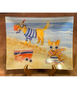 Beach Dogs, Geoff Allen Design Glass Plate , released by Mason Studios N... - £7.78 GBP