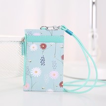 PURDORED 1 Pc Cute Floral Card Holder Women Flowers Named Card Case Identity Bad - £19.37 GBP