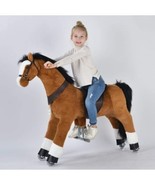 UFREE 44&quot; Action Pony Large Mechanical Horse Toy Ride on Black Maine And... - £342.64 GBP