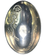 Wilton Armetale Cherry Blossom 8.5x12&quot; Oval Bowl Silver Flowers Décor - €42,65 EUR