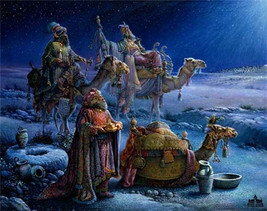 And Wise Men Came Bearing Gifts Tom duBois Religious Christmas Art Print 9x12  - £31.13 GBP