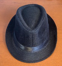 Black Fedora Hat Size 58 (Adult med) with Ribbon Cotton / Polyester. - $22.43