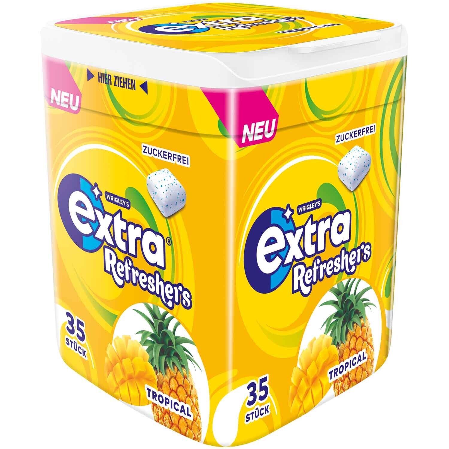 Wrigley's EXTRA Refresher's Chewing gum TROPICAL-35pc-FREE US SHIPPING