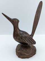 Vintage Carved Ironwood Wood Bird Sculpture Figurine 12.5&quot; - £72.15 GBP