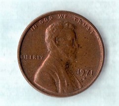 1971 D Lincoln Memorial Cent - Light Wear Very Desirable exact coin offered - £1.78 GBP
