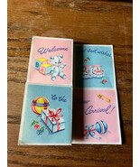 Vintage unused new baby congratulations card nursery decor wall hanging - $27.08 CAD