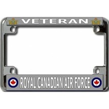 veteran royal canadian air force military chrome motorcycle license plate frame - £23.97 GBP