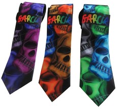 Jerry Garcia Collection 62 Plague Entity Skull Neck Tie Halloween New - $34.99