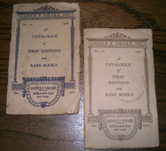 A CATALOGUE OF FIRST EDITIONS &amp; RARE BOOKS - 1926 -2 Softcover Booklets - £19.51 GBP