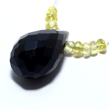 Smoky Quartz Faceted Drop Zircon Beads Briolette Natural Loose Gemstone Jewelry - $6.79