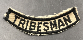 Vintage Boy Scouts BSA Black Tribesman Curved Segment Tab Patch 2.75&quot; x ... - $13.99
