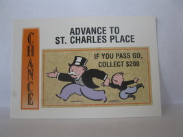 1995 Monopoly 60th Ann. Board Game Piece: Chance Card - Advance to St. Charles  - $1.00
