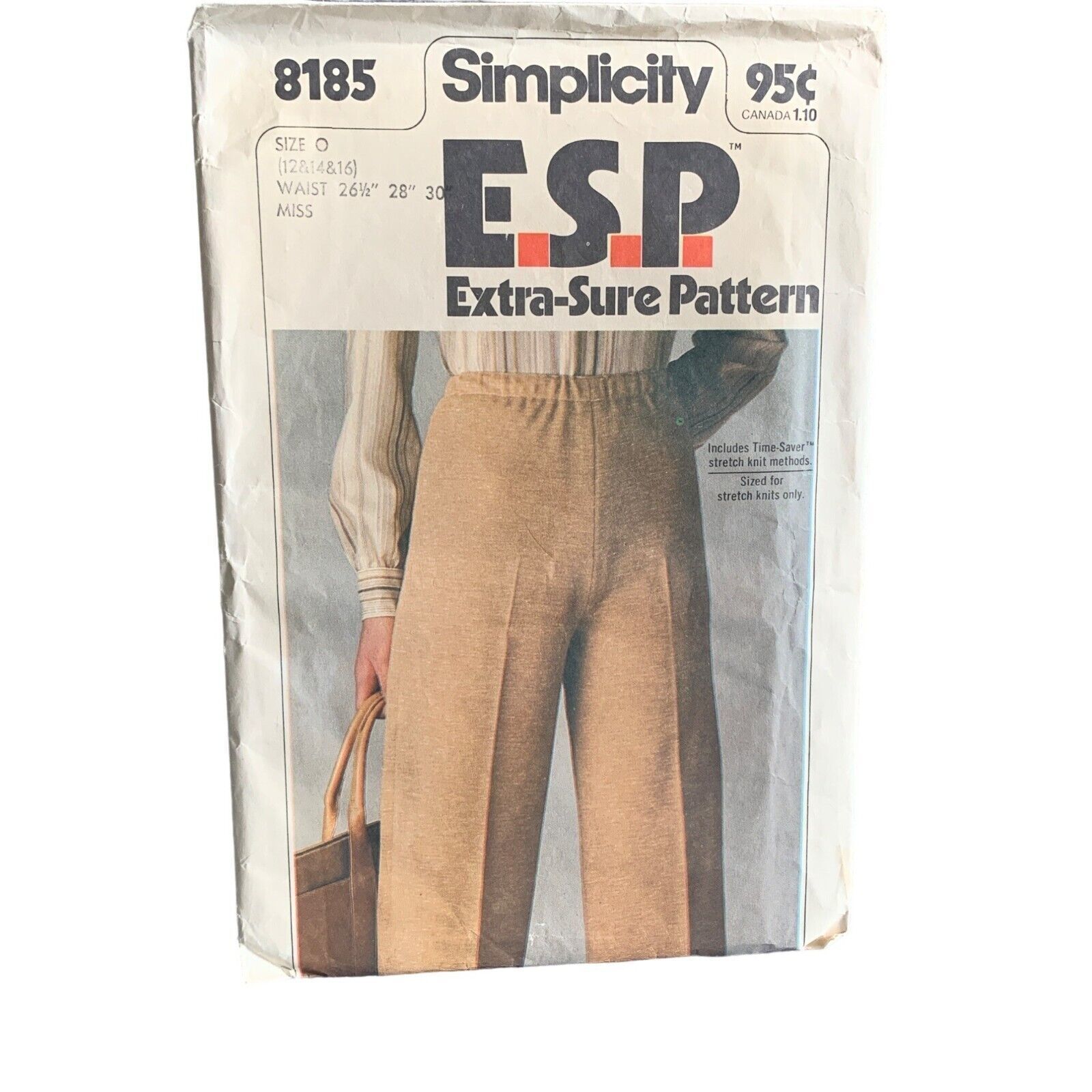Simplicity 8185 E.S.P. Pattern Misses Pants Size 12-16 70s Vintage Sewin... - $7.97