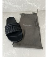 TOM FORD Black Leather Harris Slide Slipper Mules New $850 Size 12D - $569.25