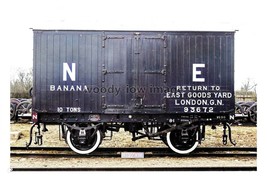 ptc8221 - 10 Tons Van, NE 93672 Banana Railway Carriage - print 6x4 - $2.80