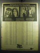 1974 The King Biscuit Flower Hour Advertisement - Seals and Crofts, Wishbone Ash - £14.78 GBP