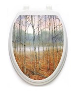 Toilet  Tattoos® Foggy Forest  Vinyl Lid Cover Decor Reusable Decoration... - $25.30